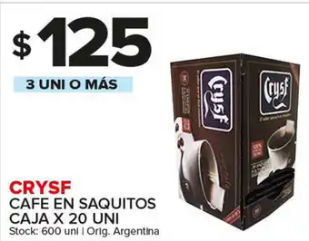 Carrefour Maxi CYRSF Cafe en Saquitos Caja x 20 uni oferta