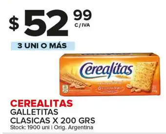 Carrefour Maxi Cerealitas Galletitas clasicas x 200grs oferta