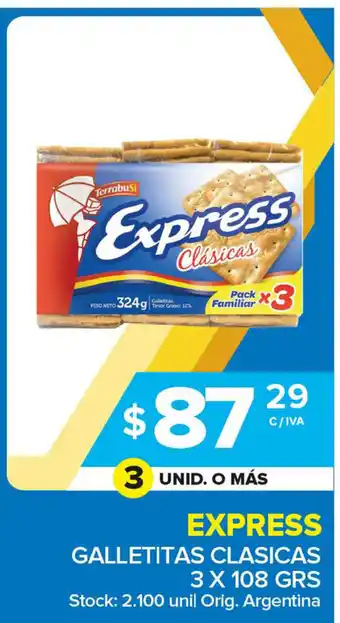 Carrefour Maxi Express Galletitas Clasicas 3 x 108grs oferta