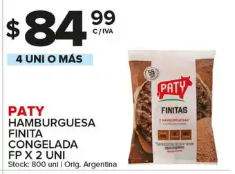Carrefour Maxi Paty Hamburguesa Finita Congelada FP x 2 uni oferta