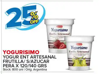 Carrefour Maxi Yogurisimo Yogur Ent Artesanal Frutilla x 120grs oferta