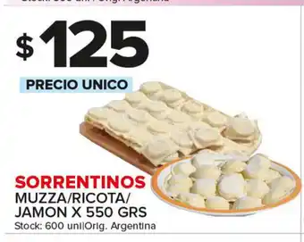 Carrefour Maxi Sorrentinos Muzza/Ricota Jamon x 550grs oferta