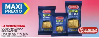 Carrefour Maxi La Serenisima Queso Rallado Reggianito 175grs oferta
