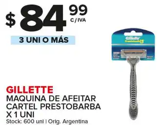 Carrefour Maxi Gillette Maquina de afeitar Cartel Prestobarba x 1uni oferta