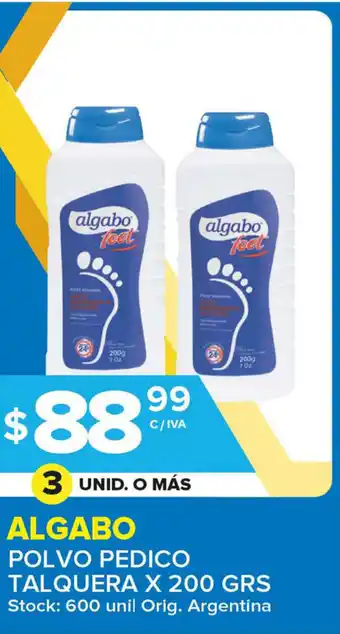 Carrefour Maxi Algabo polvo Pedico Talquera x 200grs oferta