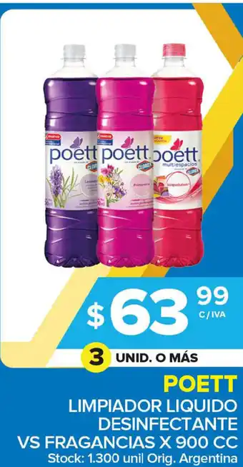 Carrefour Maxi Poett Limpiador Liquido Desifectante Vs Fragancias x 900cc oferta