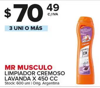 Carrefour Maxi Mr.Musculo Limpiador Cremoso Lavanda x 450cc oferta