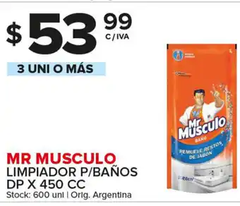 Carrefour Maxi Mr.Musculo Limpiador P/Baños Dp x 450cc oferta