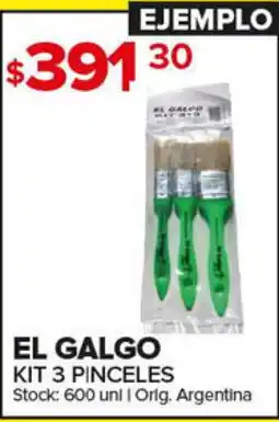 Carrefour Maxi El Galco Kit 3 Pinceles oferta