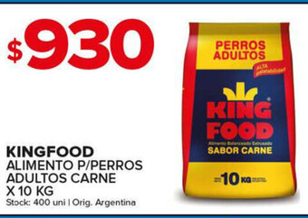 Carrefour Maxi Kingfood Alimento P/Perros Adultos Carne x 10kg oferta