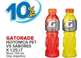 Carrefour Maxi Gatorade Isotonica Pet Vs Sabores x 1.25lt oferta