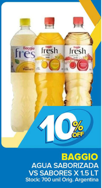 Carrefour Maxi Baggio Agua Saborizada Vs Sabores x 1.5lt oferta