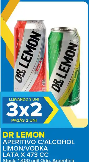 Carrefour Maxi Dr Lemon Aperitivo C/Alcohol Limon/Vodka Lata x 473cc oferta