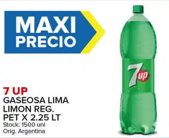 Carrefour Maxi 7 Up Gaseosa Lima Limon Reg Pet x 2.25lt oferta