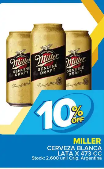 Carrefour Maxi Miller Cerveza Blanca Lata x 473cc oferta