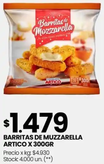 Changomas BARRITAS DE MUZZARELLA ARTICO X 300GR oferta