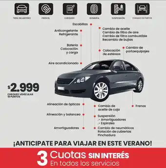 Changomas CHEQUEO VEHÍCULAR 18 PUNTOS oferta