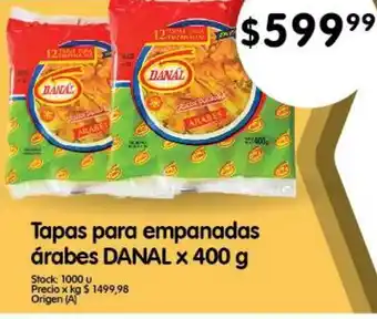 Supermercados Buenos Días Tapas para empanadas árabes DANAL x 400 g oferta