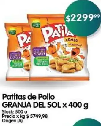 Supermercados Buenos Días Patitas de Pollo GRANJA DEL SOL x 400 g oferta