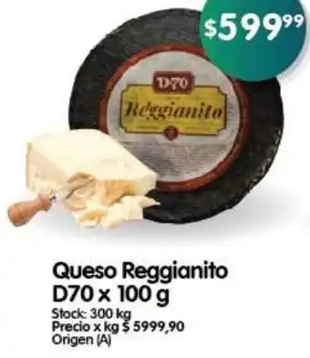 Supermercados Buenos Días Queso Reggianito D70 x 100 g oferta