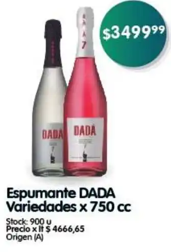 Supermercados Buenos Días Espumante DADA Variedades x 750 cc oferta