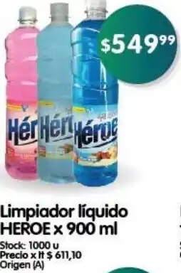 Supermercados Buenos Días Limpiador líquido HEROE x 900 ml oferta