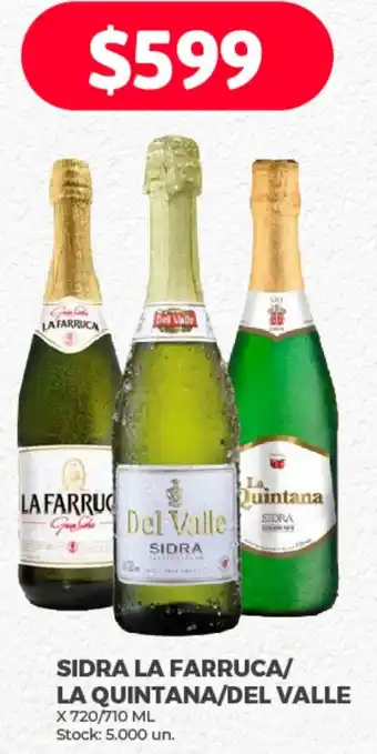 Supermercados Tadicor SIDRA LA FARRUCA/ LA QUINTANA/DEL VALLE X 720/710ML oferta
