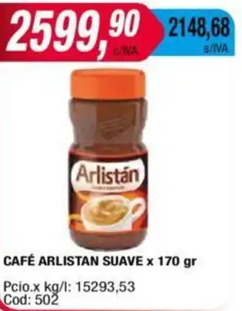 Maxiconsumo CAFÉ ARLISTAN SUAVE x 170 gr oferta