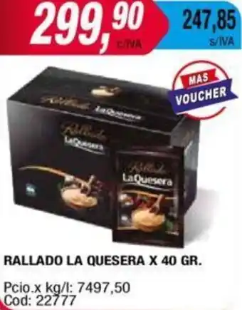 Maxiconsumo RALLADO LA QUESERA X 40 GR oferta