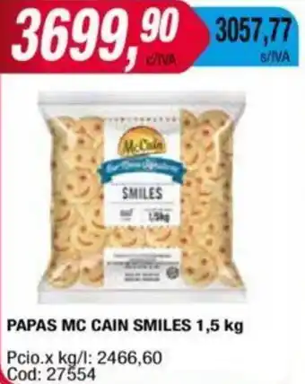Maxiconsumo PAPAS MC CAIN SMILES 1,5 kg oferta