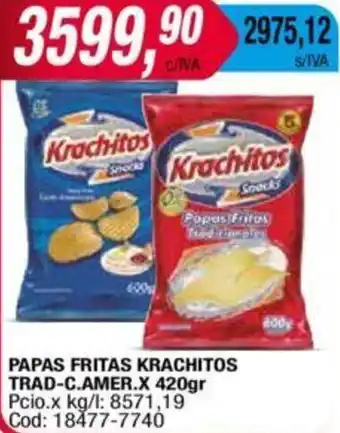 Maxiconsumo PAPAS FRITAS KRACHITOS TRAD-C.AMER.X 420gr oferta