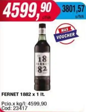 Maxiconsumo FERNET 1882 x 1 lt oferta