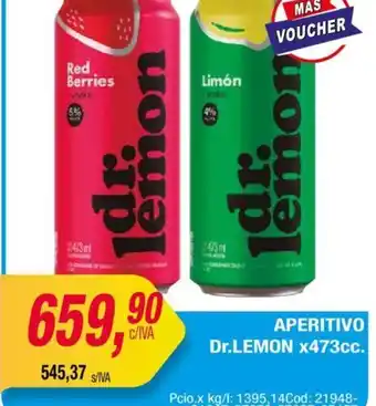 Maxiconsumo APERITIVO Dr.LEMON X473cc oferta