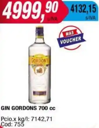 Maxiconsumo GIN GORDONS 700cc oferta