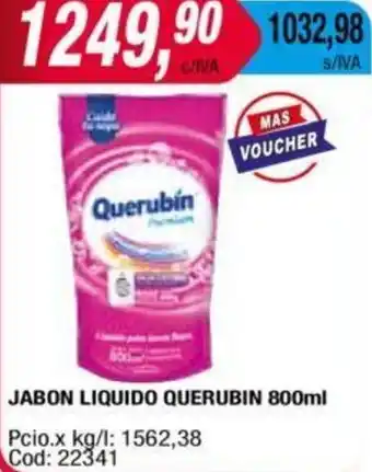 Maxiconsumo JABON LIQUIDO QUERUBIN 800ml oferta