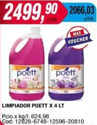 Maxiconsumo LIMPIADOR POETT X 4LT oferta