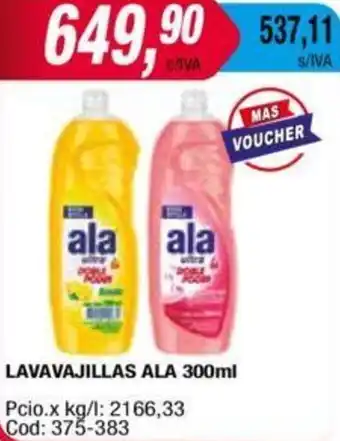 Maxiconsumo LAVAVAJILLAS ALA 300ml oferta