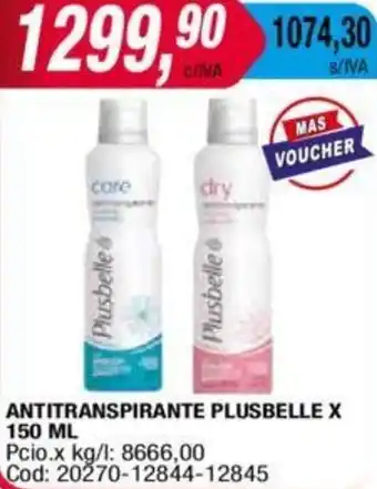 Maxiconsumo ANTITRANSPIRANTE PLUSBELLE X 150ML oferta