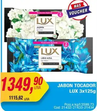 Maxiconsumo JABON TOCADOR LUX 3x125g oferta