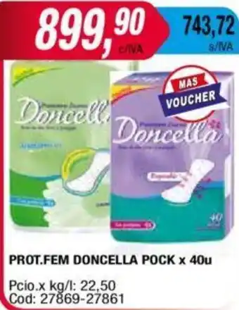 Maxiconsumo PROT.FEM DONCELLA POCK x 40u oferta