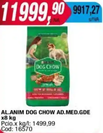 Maxiconsumo AL.ANIM DOG CHOW AD.MED.GDE x 8kg oferta