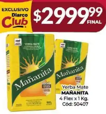 Diarco Yerba Mate MANANITA 4 Flex x 1kg oferta