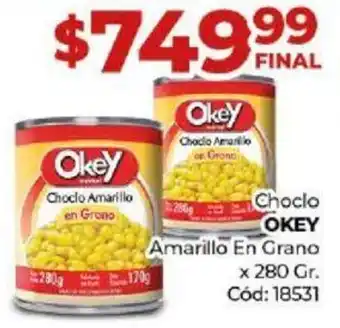 Diarco Choclo OKEY Amarillo En Grano x 280gr oferta