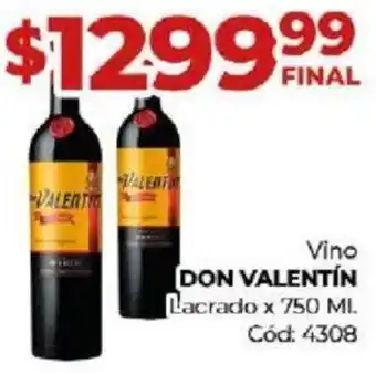 Diarco Vino DON VALENTÍN Lacrado x 750ml oferta