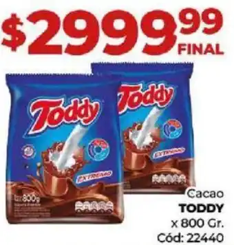 Diarco Cacao TODDY x 800gr oferta