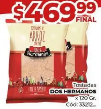 Diarco Tostadas DOS HERMANOS x 120gr oferta