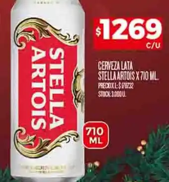 Supermercados DIA CERVEZA LATA STELLA ARTOIS X 710ML oferta