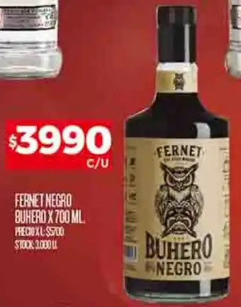 Supermercados DIA FERNET NEGRO BUHERO X 700ML oferta