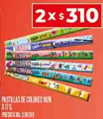 Supermercados DIA PASTILLAS DE COLORES YAPA X 17G oferta