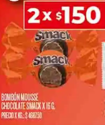 Supermercados DIA BOMBON MOUSSE CHOCOLATE SMACK X 16G oferta